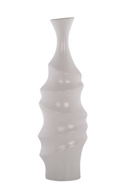 Beyaz arka plan üzerinde güzel seramik vazo