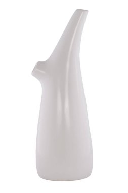 Beyaz arka plan üzerinde güzel seramik vazo