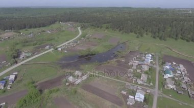 Yazlık Köyü, banliyösünde, köy, yukarıda vurdu panorama havadan görünümü
