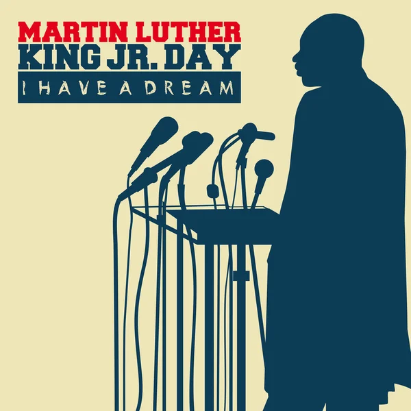 Dr. Martin Luther King, Jr. silueta sobre fondo beige —  Fotos de Stock