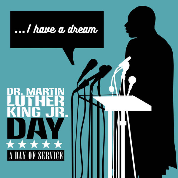 Dr. Martin Luther King, Jr. silhouette Stock Image