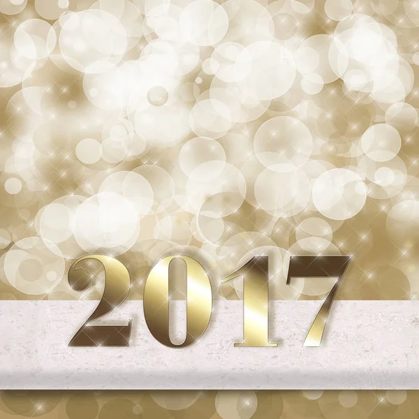 2017-gold nowy rok cyfr — Zdjęcie stockowe