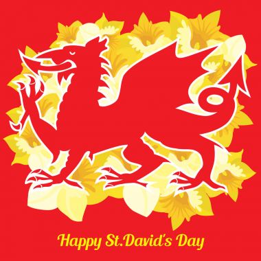 A red Welsh dragon  clipart