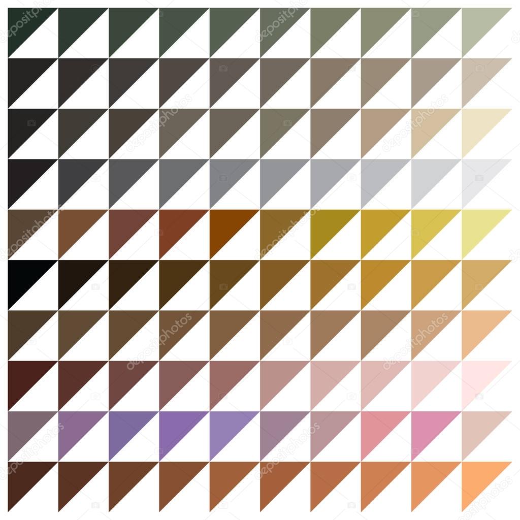 Abstract flat metallic color triangles