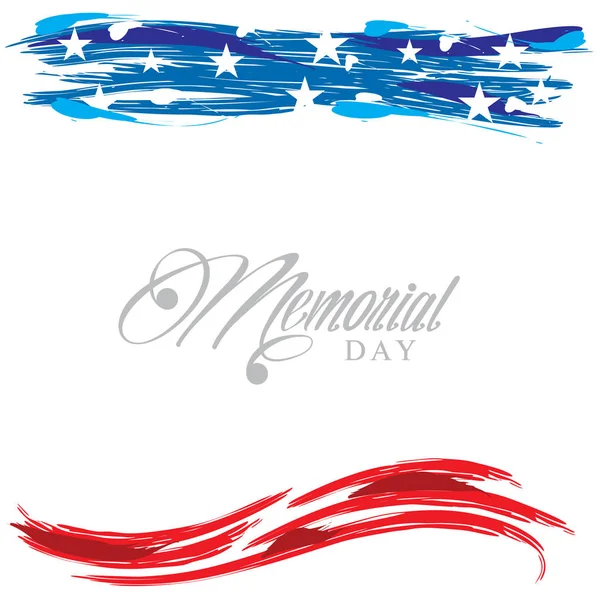 Header Footer United States patriotic design for Memorial Day — Stock Photo, Image