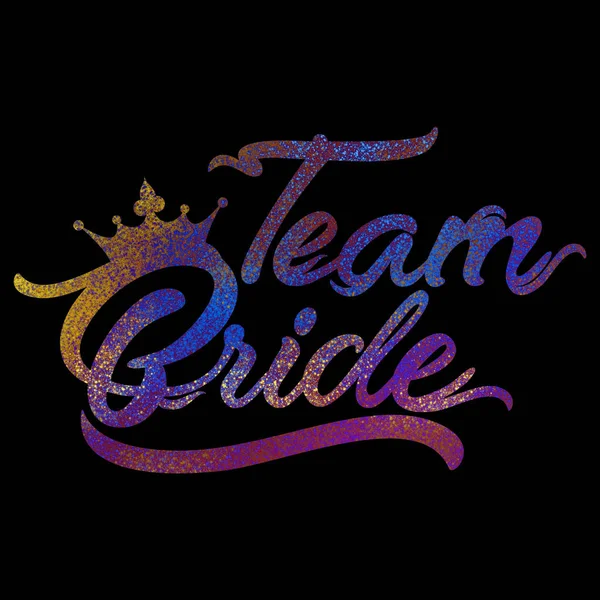 Team Bride text in pink glitter dust — Stock Photo, Image