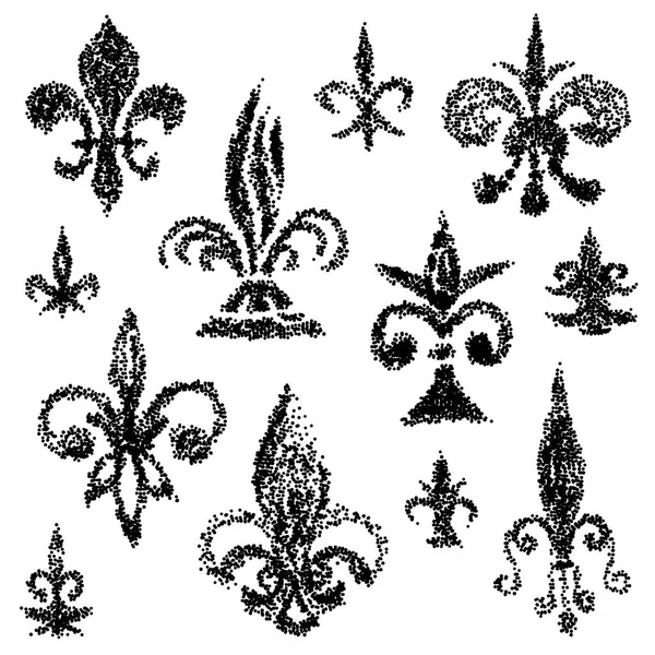 Fleur de lis doodles — 스톡 사진