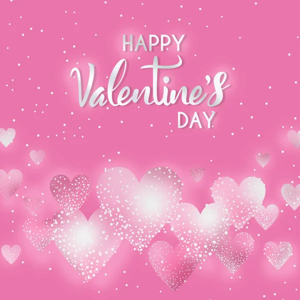 Abstract Illustration Artistic Typography Valentines Day Sprinkles Pink Hearts — Stock Photo, Image