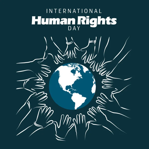 인권의 센터에서 세계와 배경에 백색에서 — 스톡 사진