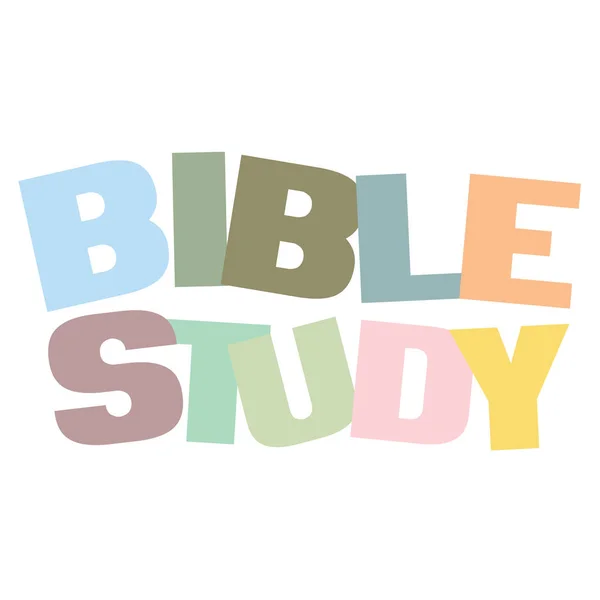Typografiska Illustration Bibelstudium Multi Färger Isolerad Bakgrund — Stockfoto