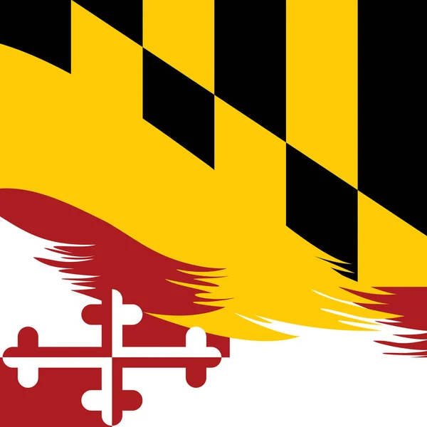Maryland Bayrak Soyut Bir Illüstrasyon Renk Arka Plan Alt Izole — Stok fotoğraf