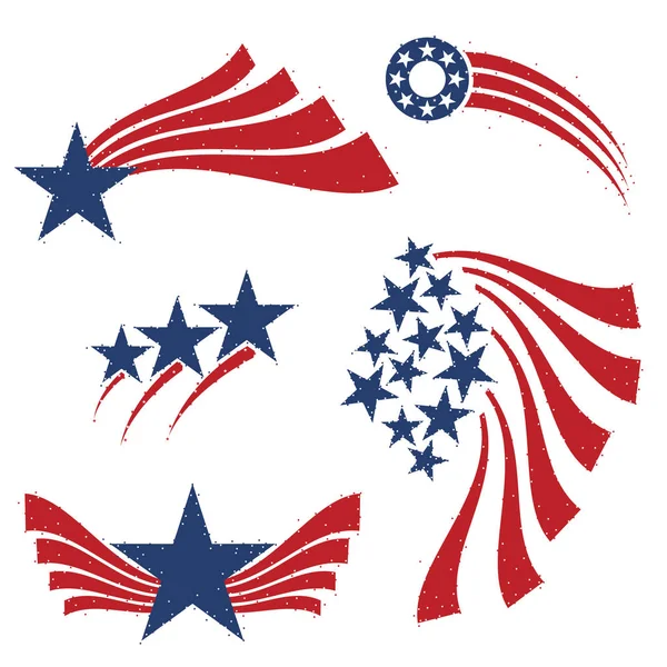 星条旗のアメリカ合衆国ニーモニックのセット — ストック写真