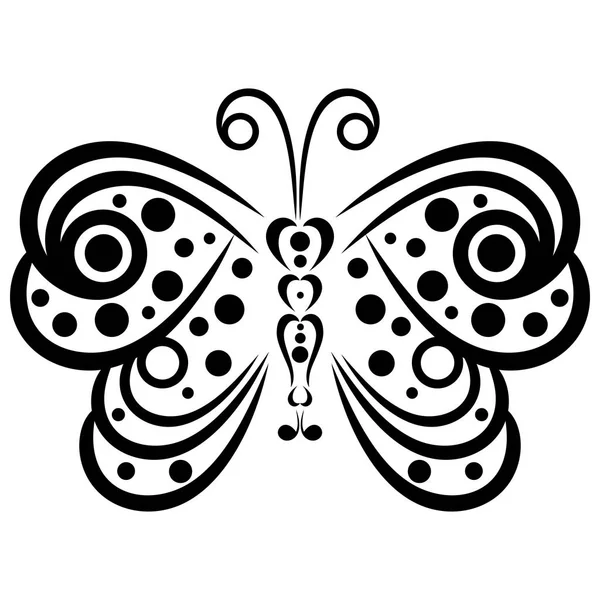 Abstraktní Obrázek Motýla Izolované Bílém Pozadí — Stock fotografie