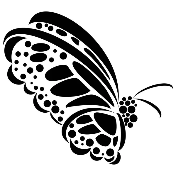 Abstraktní Obrázek Motýla Izolované Bílém Pozadí — Stock fotografie
