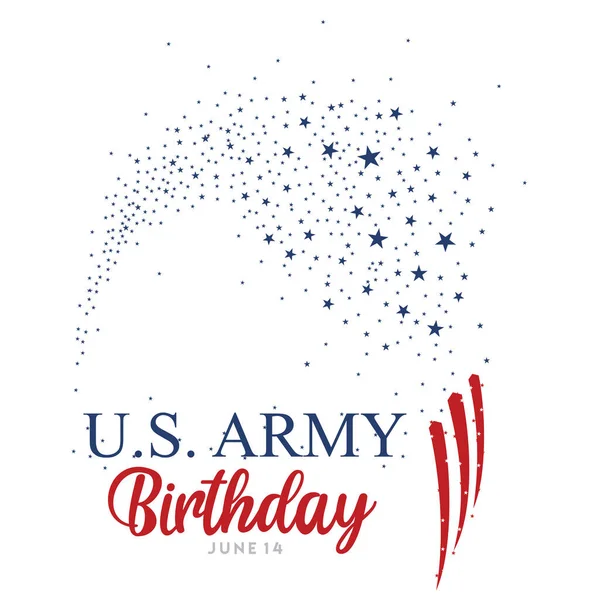 Een Abstracte Vector Illustratie Van United States Army Verjaardag Met — Stockvector