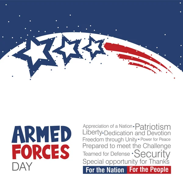 Abstract Vector Illustration Armed Forces Day Isolated White Background — Stock Vector