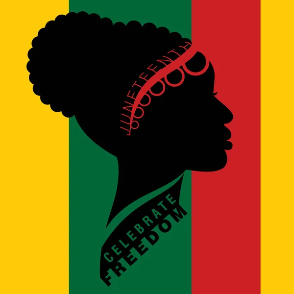非洲裔美国妇女 头戴传统的高领发式 — 图库矢量图片