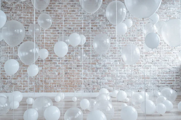 White And Transparent Balloons — Stock Photo, Image