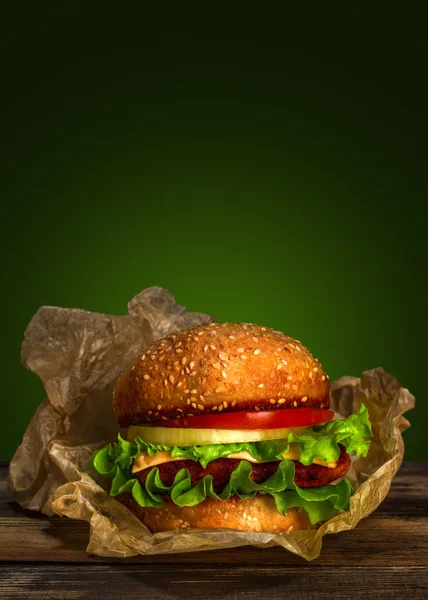 Close-up hamburguesa casera — Foto de Stock