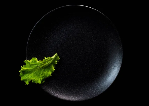 One Green Leaf Of Lettuce — Stock Photo, Image