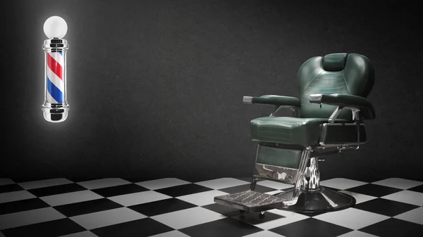 클래식 의자와 배경에서 고립되었다 Barbershop Theme — 스톡 사진