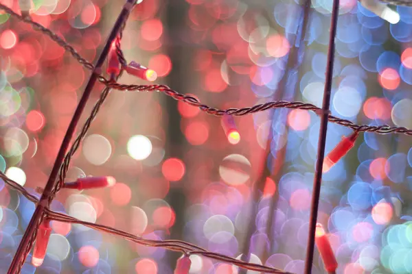 Kerstverlichting Begrip Vakantie Festiva — Stockfoto