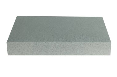 Hafif inşaat tuğlası beyazda izole edilmiş. Hafif köpüklü alçıtaşı bloğu beyazda izole edildi.