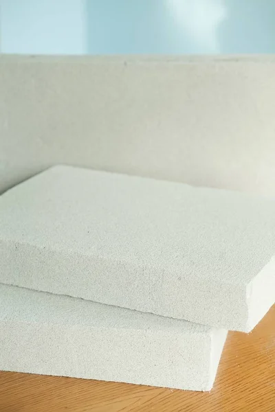 Lightweight construction brick. Lightweight foamed gypsum block. — Stockfoto