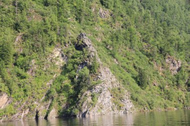 Altay dağlarında Teletskoe Gölü, Rusya