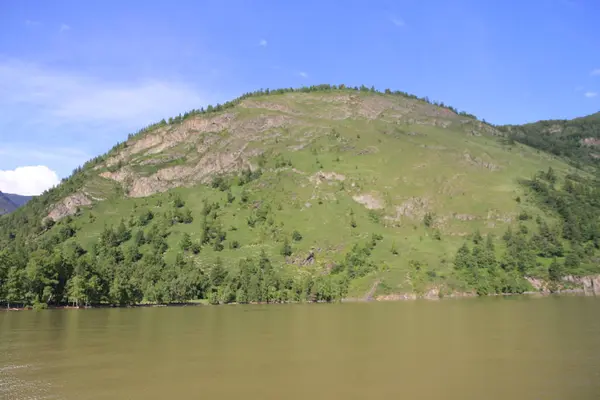 Teletskoe Gölü 'nün güzel vahşi doğası Altay.
