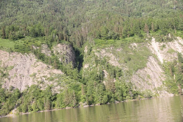 Altay dağlarında Teletskoe Gölü, Rusya 