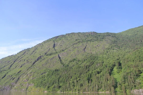 Altay dağlarında Teletskoe Gölü, Rusya 