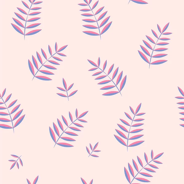 Modèle Feuilles Tropicales Vectorielles Texture Botanique Sans Couture Dessinée Main — Image vectorielle