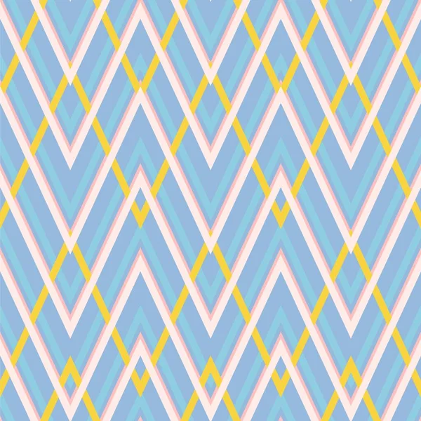 幾何学的ジグザグシームレスパターン ベクトルイラスト 抽象的な民族装飾 — ストックベクタ