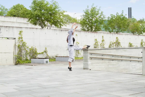 Sport, dancing and urban culture concept - beautiful street dancer
