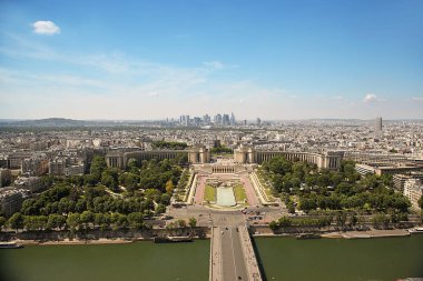 Avenue des Champs-elysees paris üstten görünüm yüksek gelen