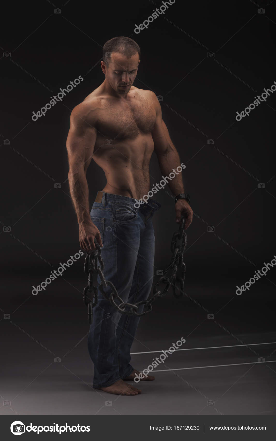 Strong sexy naked men