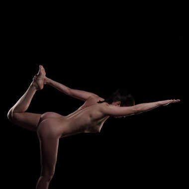 çıplak yoga pratik. Dans poz, Natarajasana efendisi