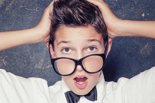 Young surprised boy posing. — Stock Photo, Image