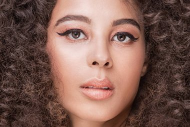 Afrikalı kız Güzellik Portresi.