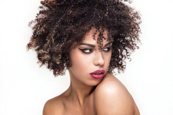 Portrait de beauté de fille afro-américaine . — Photo