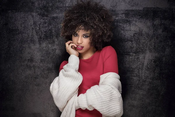 Portrait of african american girl . — Stock Photo, Image