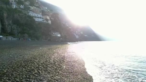 Vista aérea de Positano, Costa Amalfitana, Itália . — Vídeo de Stock