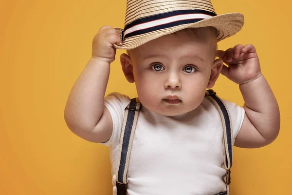 Adorable little baby boy posing. — Stock Photo, Image