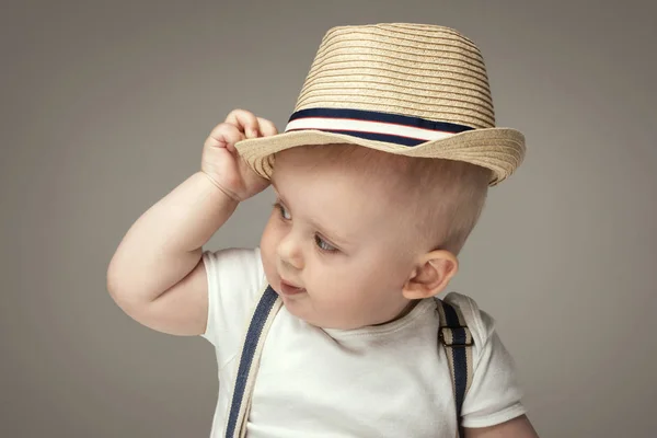 Adorable little baby boy posing. — Stock Photo, Image