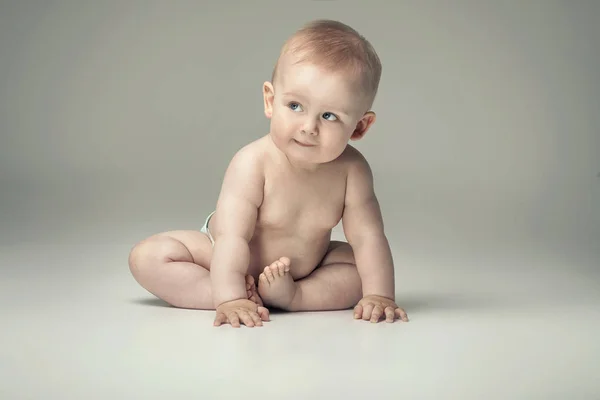 Adorable little baby boy posing. — Stock Photo, Image