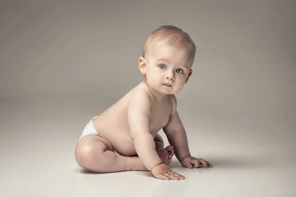 Adorable little baby boy posing. — Stock Photo, Image