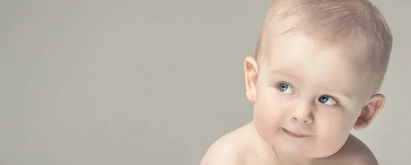 Adorable little baby boy posing. — Stock Photo, Image