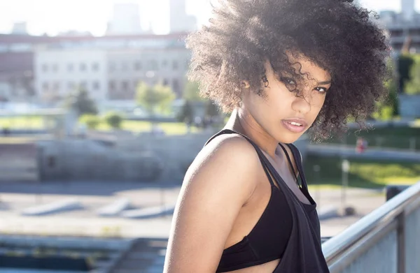 genç kız açık antreman.