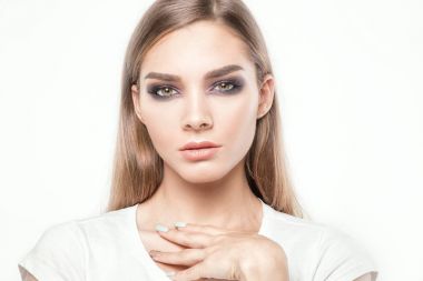 Beyaz kız Güzellik Portresi.